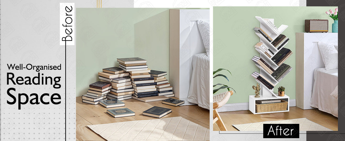 Tree Shaped Book Shelf for Study Room