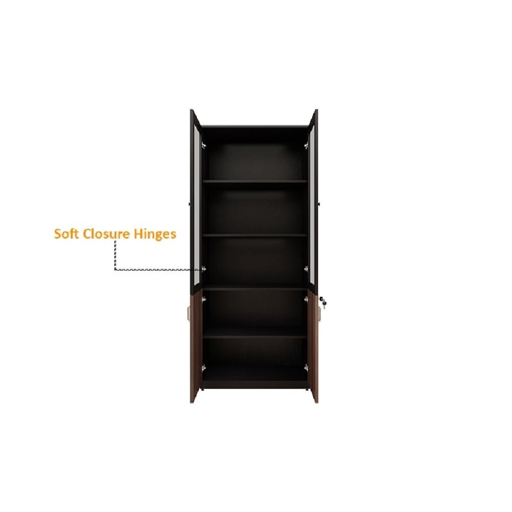 Beauty Glass Book Shelf Engineering Wood Bok Shelf