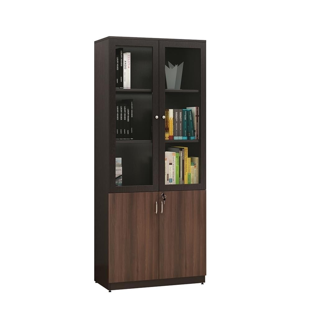 Beauty Glass Book Shelf Engineering Wood Bok Shelf