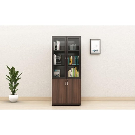 Beauty Glass Book Shelf Engineering Wood Bok Shelf