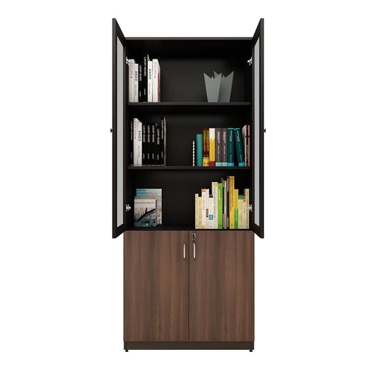 Beauty Glass Book Shelf Engineering Wood Bok Shelf