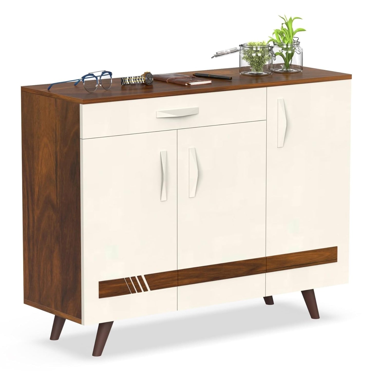 Sesha Shoe Rack & Console Multipurpose Engineered wood Rack