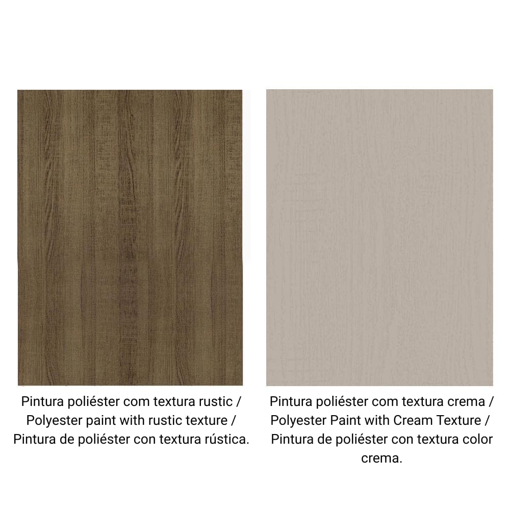 Compact Kitchen Set with Cabinets Ample Storage 120 Cm Wide with Multiple Compartments, 5 niches, 1 Drawers and PVC feet - Brown Beige