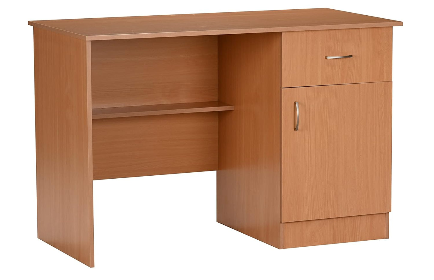 DeckUp Hermes Engineered Wood Study & Computer Table and Office Desk (White, Matte Finish)
