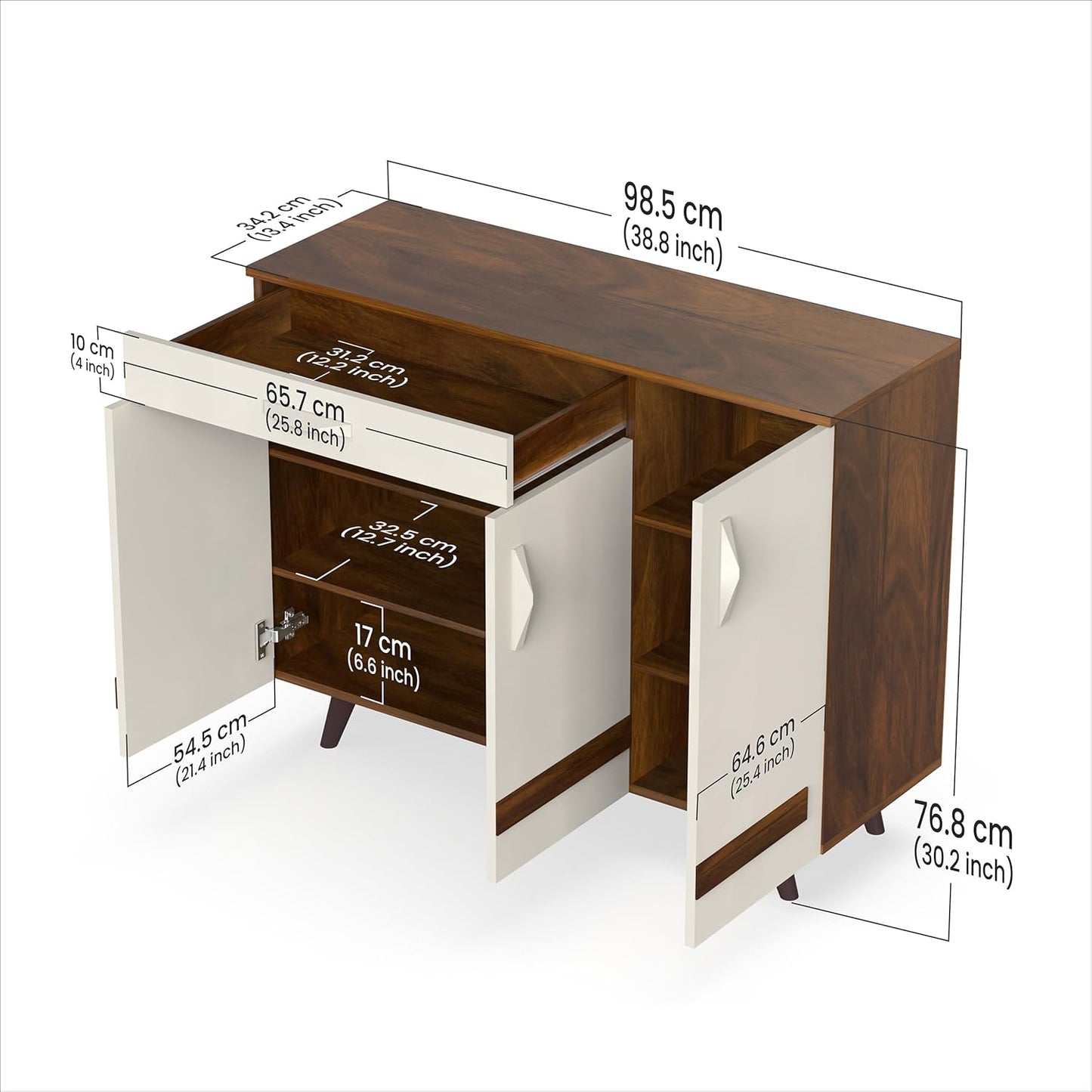 Sesha Shoe Rack & Console Multipurpose Engineered wood Rack