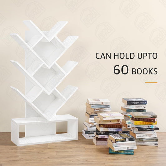 Tree Shaped Book Shelf, Engineering wood Book Rack for Study Room