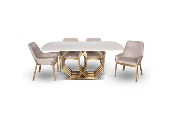 Bistro Premium Dining Set With Marble Top