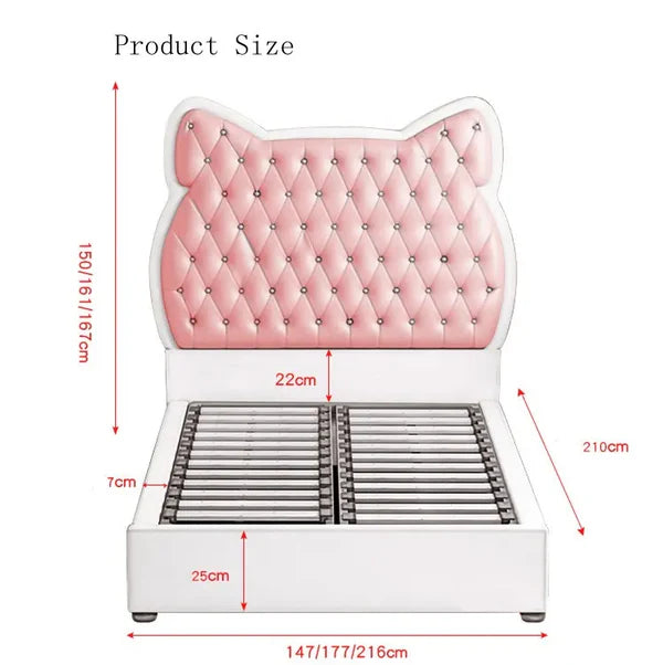 Bow Ribbon Kids Upholstered Baby Beds