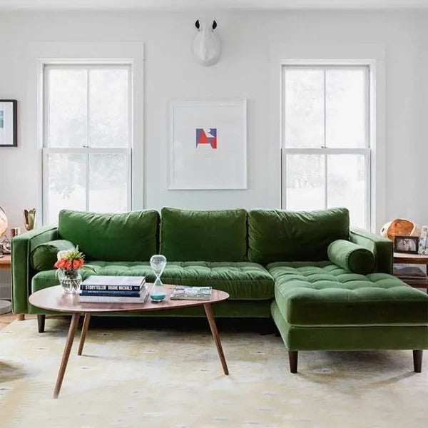 Luxury Tufted L-Shape Sectional Sofa