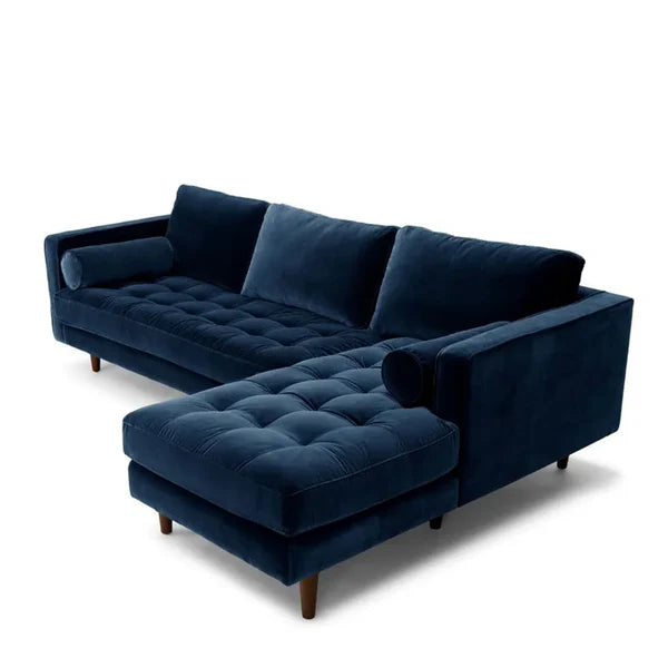 Luxury Tufted L-Shape Sectional Sofa