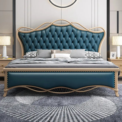 Luxury Tufted Wooden Bed Frame