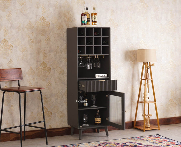 Solid Wood Tall Bar Cabinet & Crockery Cabinet