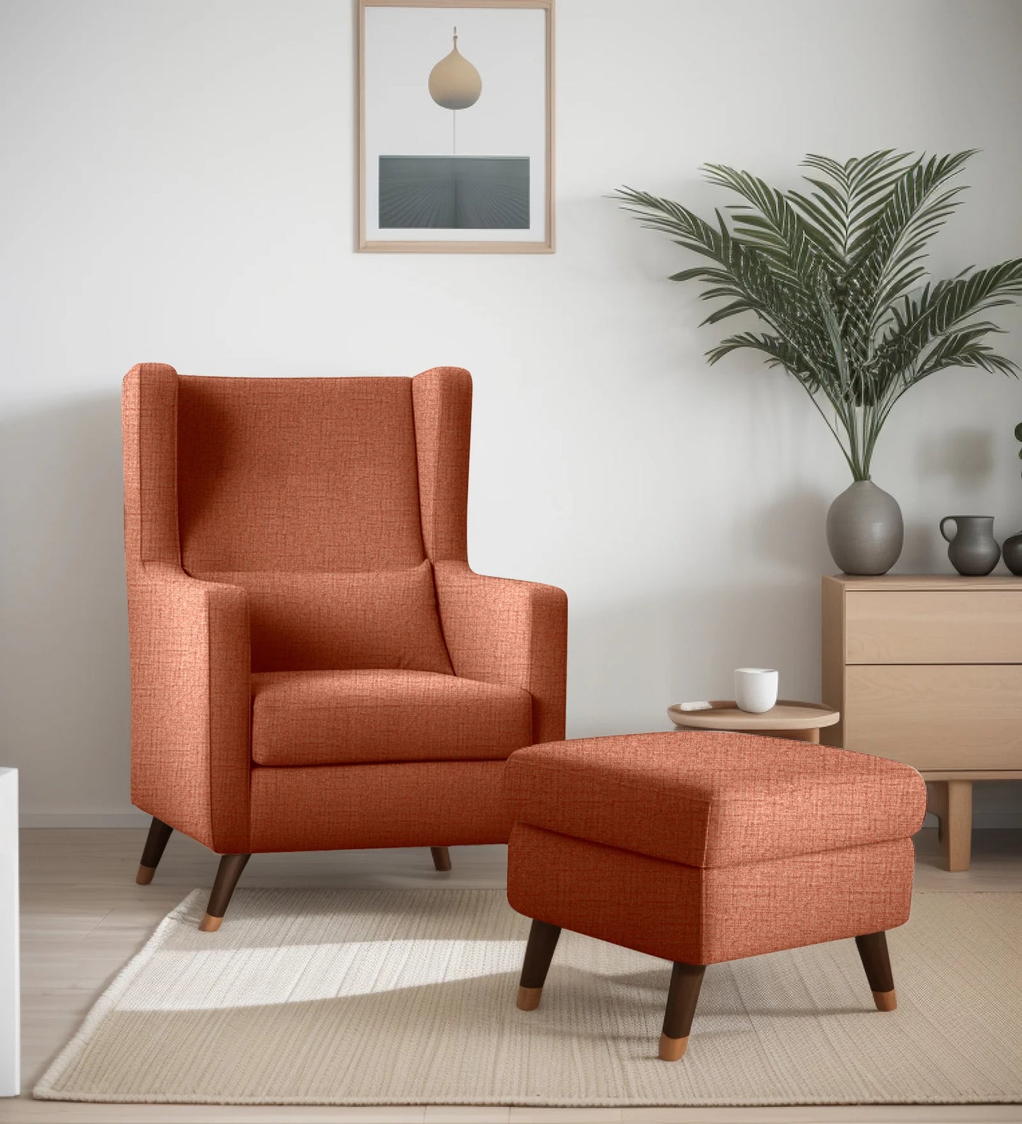 Royal Luxury High Back Chair with Ottoman & Sofa Chair