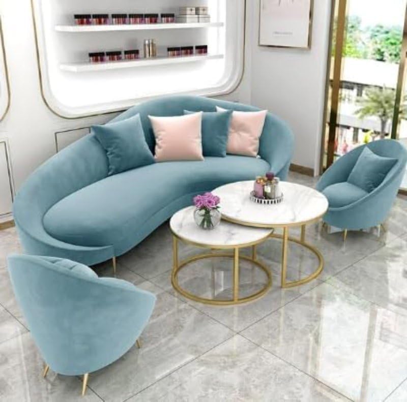 Modern Curved Sectional Sofa Set