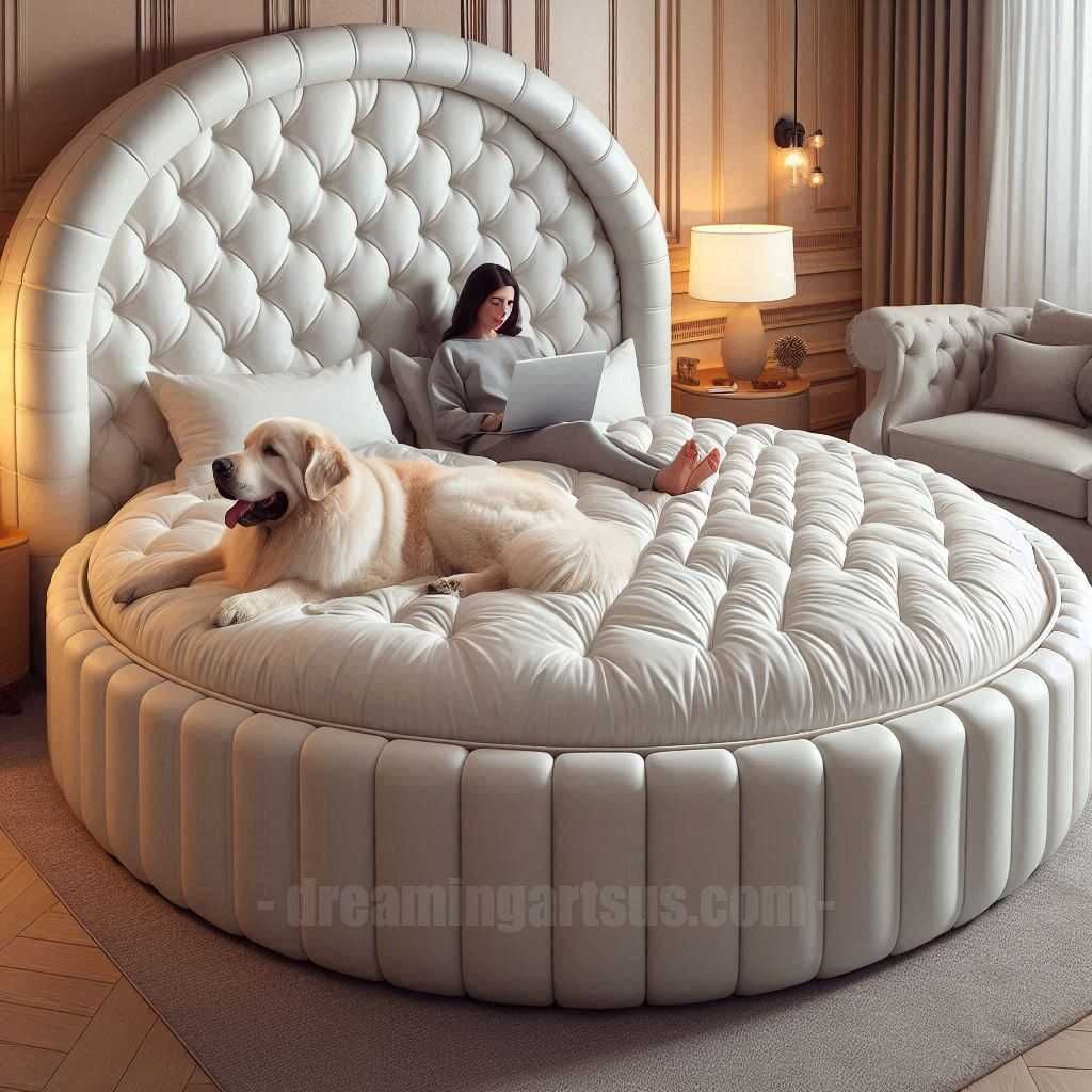 Rozzy Round Bed ( upholstered )