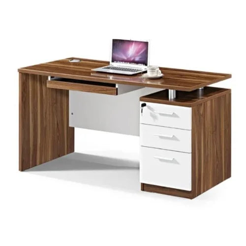 Lio- Stylish Office Desk Engineering Wood Office Table ( Pre-Laminated Particle Board Table)