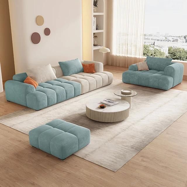 Modern Velvet Bubble Puff Cloud Sofa, Tufted Design Upholstered Sofa for Living Room, Bedroom,