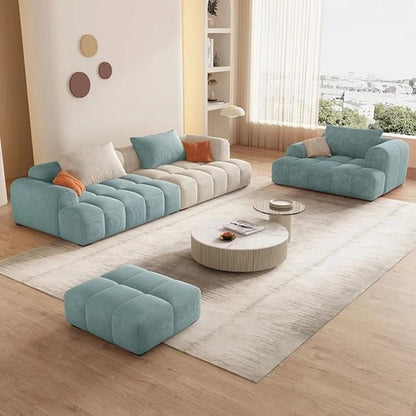 Modern Velvet Bubble Puff Cloud Sofa, Tufted Design Upholstered Sofa for Living Room, Bedroom,