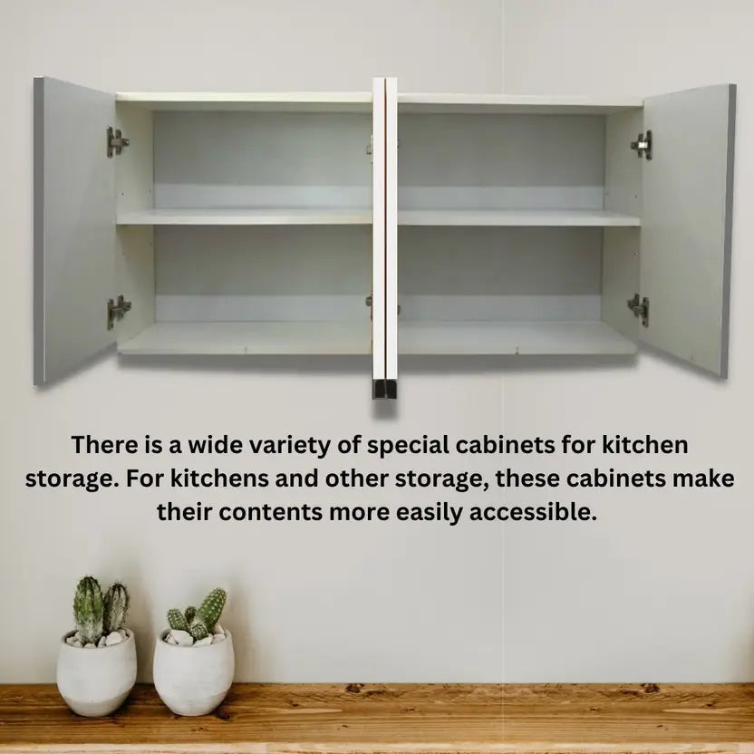 Modular kitchen PANELS 4 Doors Modular Wall Cabinet with Termite resistance & French cleat Engineered Wood Kitchen Cabinet  (Finish Color - White, Pre-assembled)