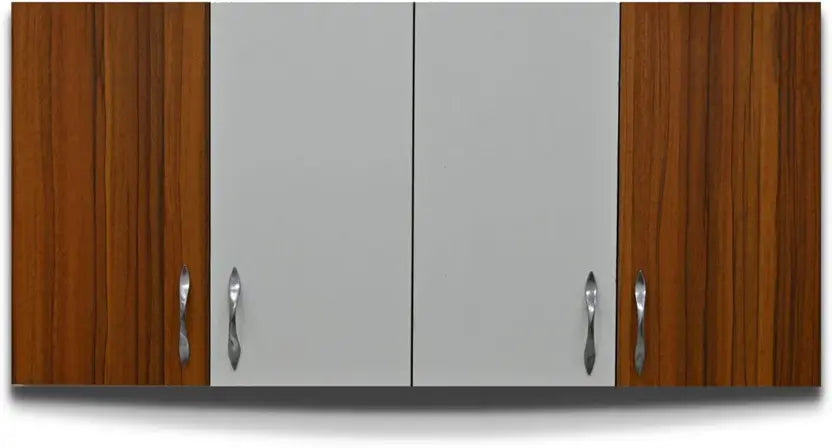 Modular kitchen PANELS 4 Doors Modular Wall Cabinet with Termite resistance & French cleat Engineered Wood Kitchen Cabinet  (Finish Color - White, Pre-assembled)