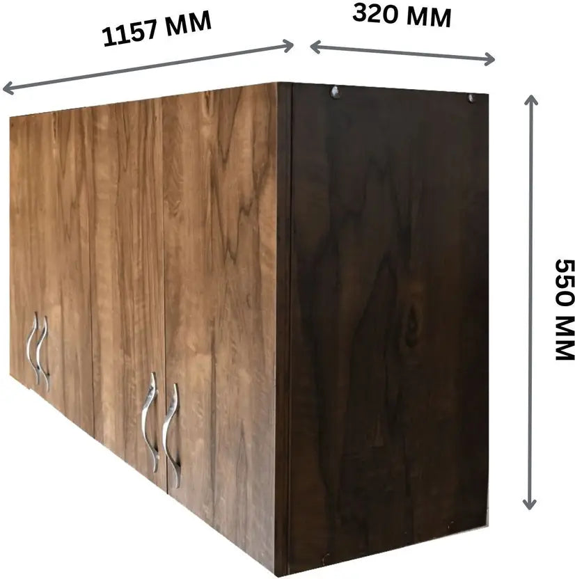 Modular kitchen PANELS 4 Doors Modular Wall Cabinet with Termite resistance & French cleat Engineered Wood Kitchen Cabinet  (Finish Color - White, Pre-assembled)