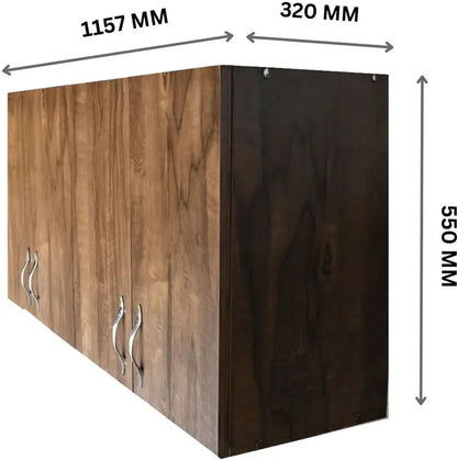 Modular kitchen PANELS 4 Doors Modular Wall Cabinet with Termite resistance & French cleat Engineered Wood Kitchen Cabinet  (Finish Color - White, Pre-assembled)