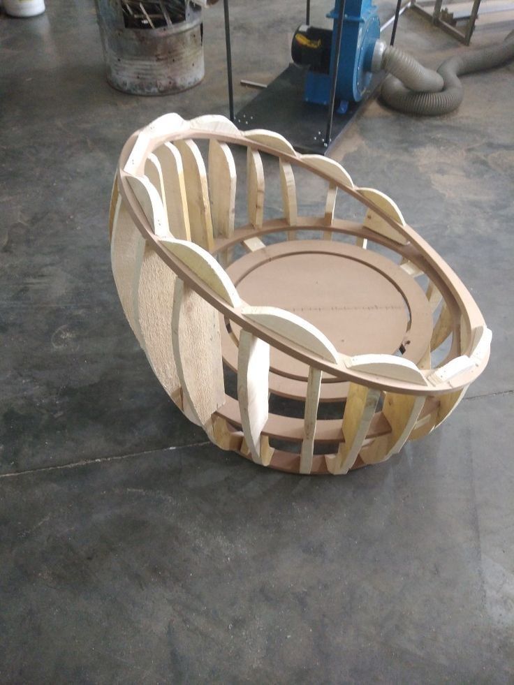 Cozy Pumpkin Style Wooden Sofa, Contemporary Modern & Cozy Accent Chair for Living Room (Beige, 1 Seater Chair with Ottoman