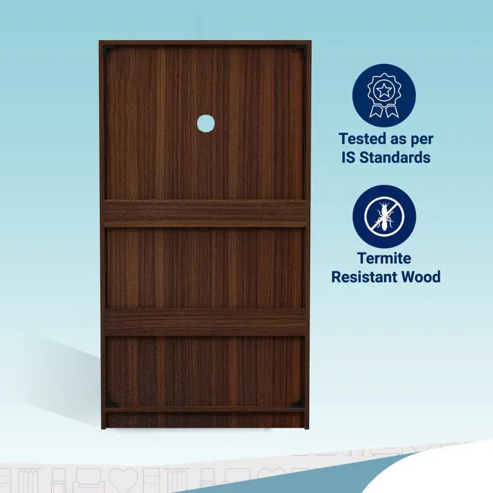 Burrell Engineered Wood Kitchen Cabinet  (Finish Color - Melamine GL Walnut & White, Knock Down)