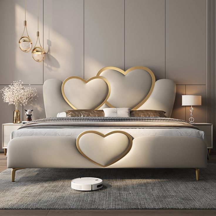 Royal Crest Upholstered Wooden Bed