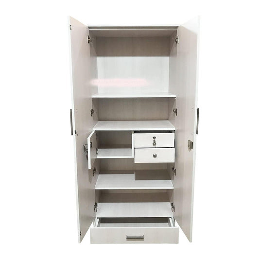 Super Cosy Double Door Almirah With Mirror ,Engineering Wood Wardrobe
