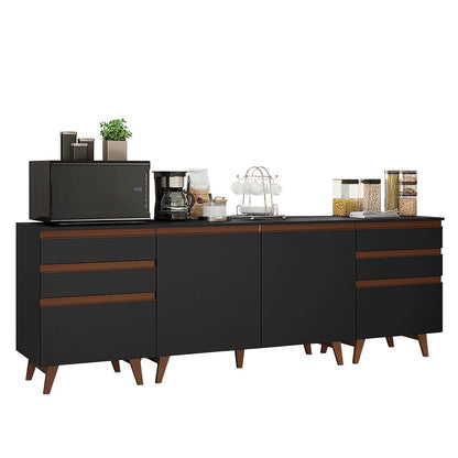 Kitchen cabinet Storage Stylish Look Black, Brown