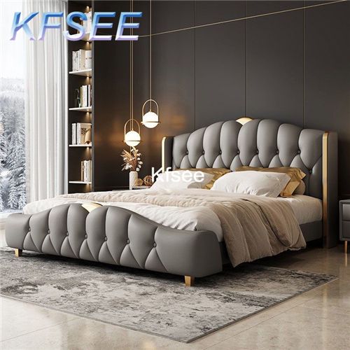 Royal Crest Upholstered Wooden Bed