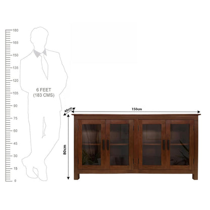 Carbo Sheesham Wood Console Sideboard Cabinet