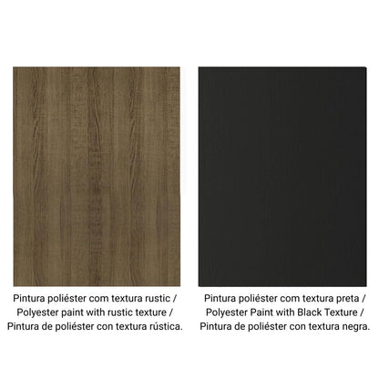 Modular kitchen Cabinets Ample Storage 120 Cm Wide with Multiple Compartments, 8 niches, 1 Drawers and Suspended Kitchen - Brown Black