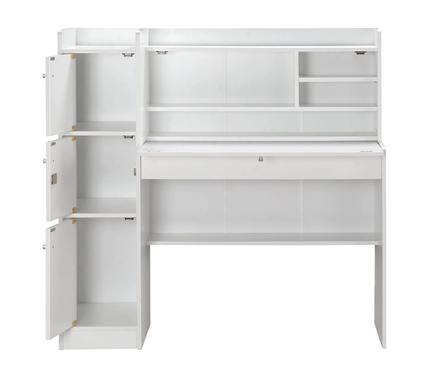 Plank Versa Engineered Wood Study Table and Office Desk (White)