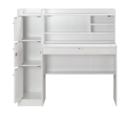 Plank Versa Engineered Wood Study Table and Office Desk (White)