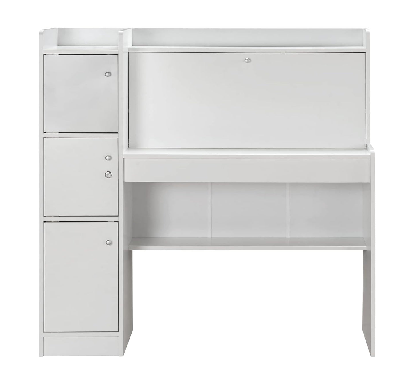 Plank Versa Engineered Wood Study Table and Office Desk (White)