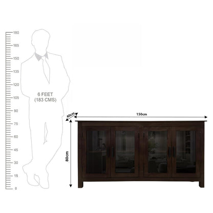Carbo Sheesham Wood Console Sideboard Cabinet