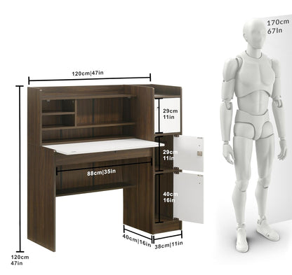 Plank Versa Engineered Wood Study Table and Office Desk (White)