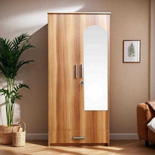 Super Cosy Double Door Almirah With Mirror ,Engineering Wood Wardrobe