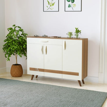 Sesha Shoe Rack & Console Multipurpose Engineered wood Rack