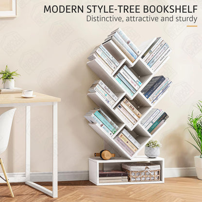 Tree Shaped Book Shelf, Engineering wood Book Rack for Study Room