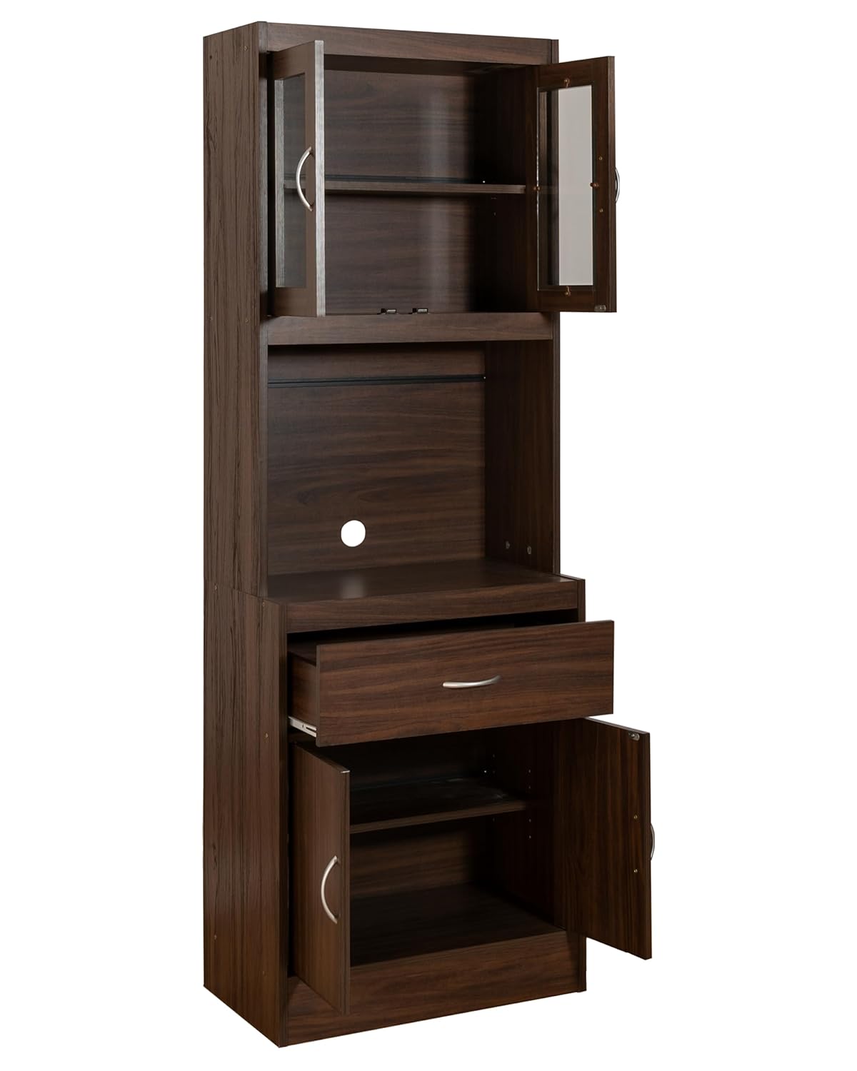 Engineered Wood Kitchen Cabinet Rack, Microwave Stand, Crockery Storage Cabinet Unit for Kitchen