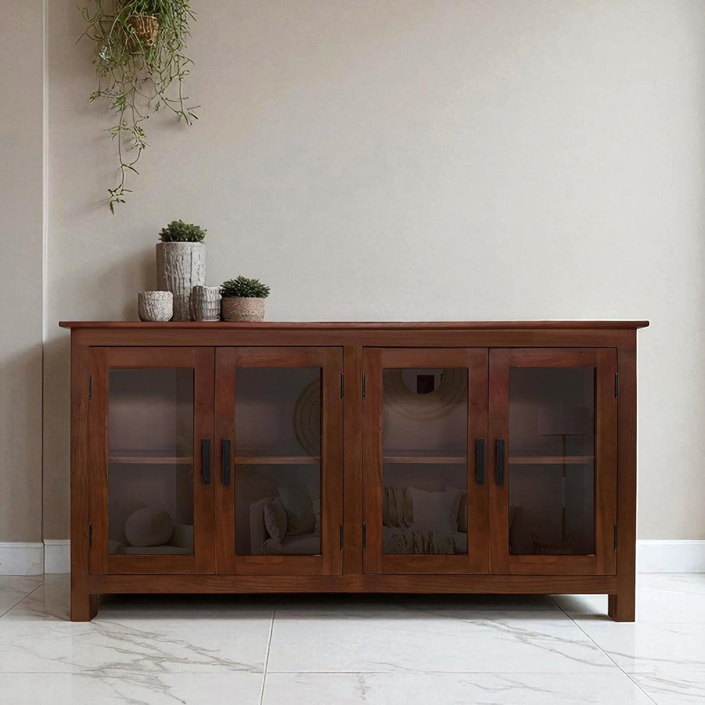 Carbo Sheesham Wood Console Sideboard Cabinet