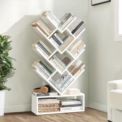 Tree Shaped Book Shelf, Engineering wood Book Rack for Study Room