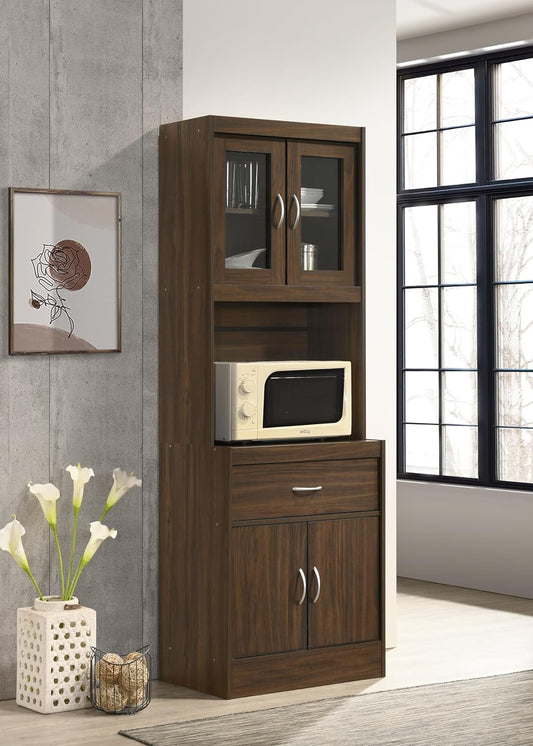 Engineered Wood Kitchen Cabinet Rack, Microwave Stand, Crockery Storage Cabinet Unit for Kitchen