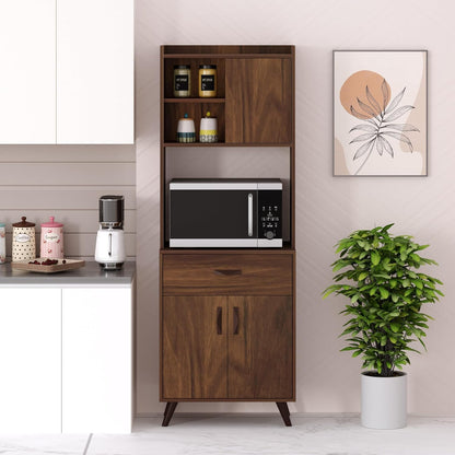 Engineered Wood Kitchen Cabinet Rack, Microwave Stand, Crockery Storage Cabinet Unit for Kitchen