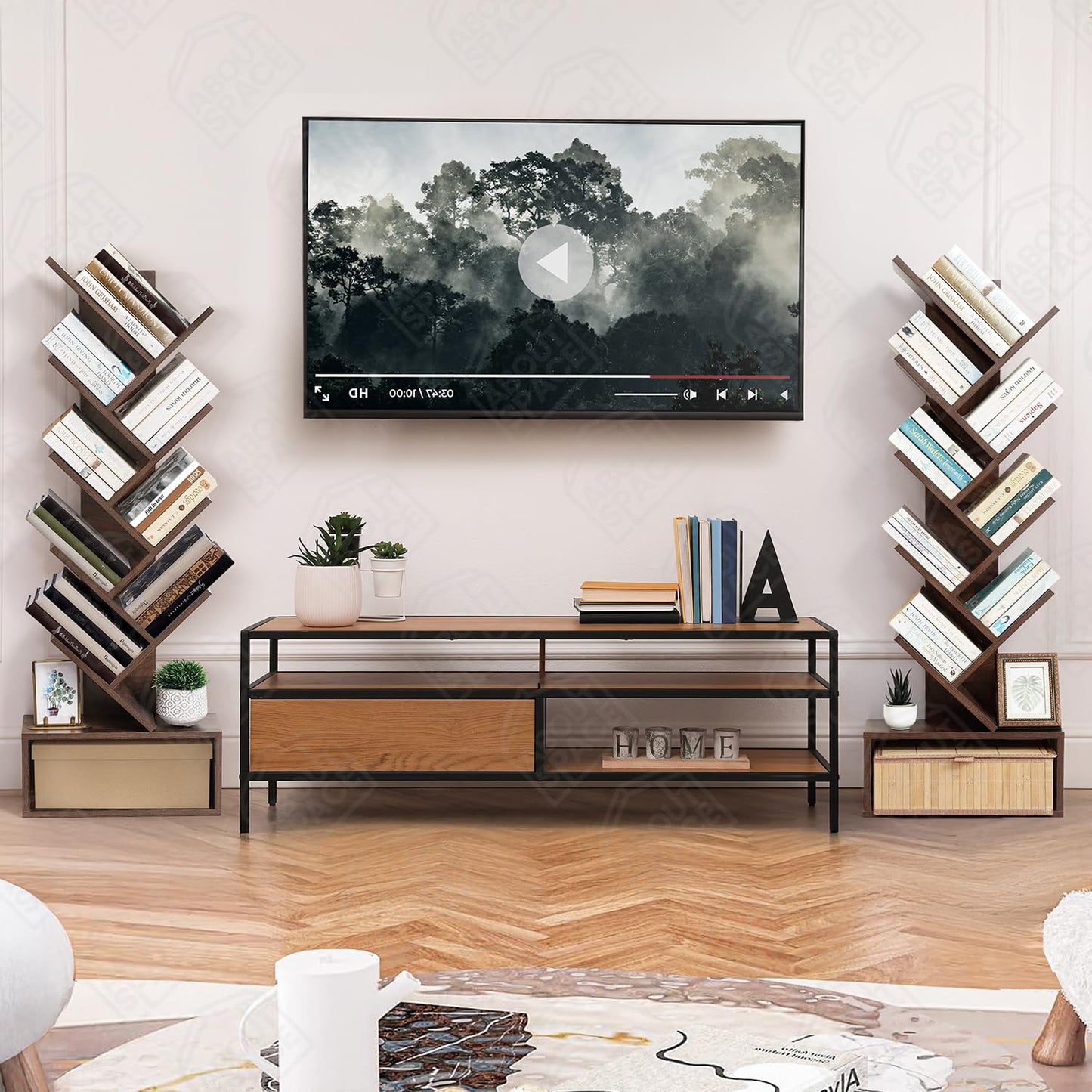 Tree Shaped Book Rack for Study Room