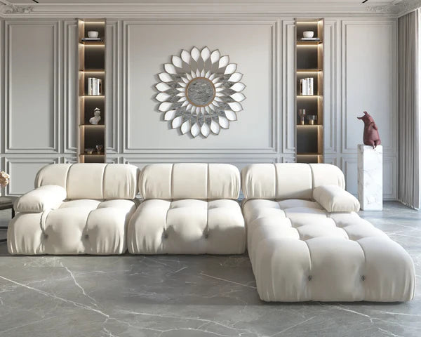 Curved L- Shap Sectional Sofa