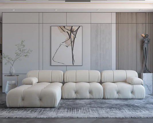 Curved L- Shap Sectional Sofa